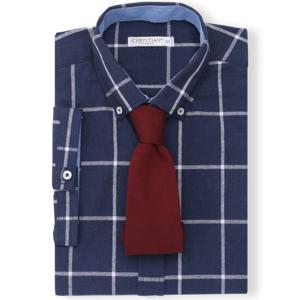 크리스챤 사각체크 반팔 와이셔츠 CKST2320