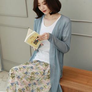 [웬디즈갤러리]파인 골지 롱 가디건 VCD005