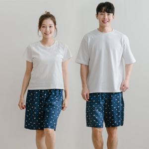[란젤]국내산 남여 레이온 5부파자마(레이온100%)