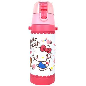 헬로키티 3D 원터치 스텐 보틀 480ml 어깨끈 물통