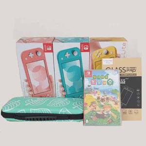 닌텐도스위치 라이트 Lite +동물의숲게임타이틀+파우치+강화유리필름 증정