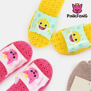 [알파슈]핑크퐁 PVC 아동욕실화/아동 유아 아기 발등낮은 욕실화 문에안걸리는 욕실슬리퍼 EVA 화장실