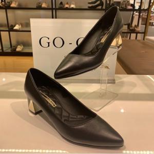 [고세] GCP3829A 블랙 5CM 여성구두 펌프스 청키힐