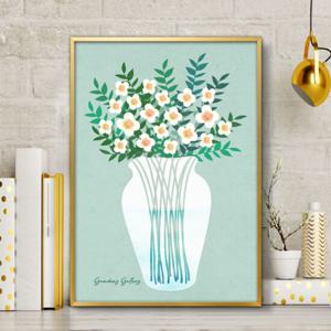 북유럽 꽃그림 액자 A3 VASE4