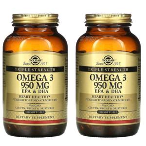 Solgar 솔가 오메가3 EPA DHA 트리플 스트랭스 950mg 100정 2팩