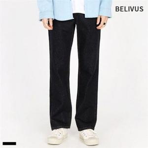 [빌리버스] 남자블랙진 세미와이드청바지 BDM212 남자바지 남자데님팬츠
