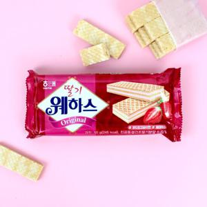 해태 딸기 웨하스 50g / 사무실 학교 단체 간식 과자