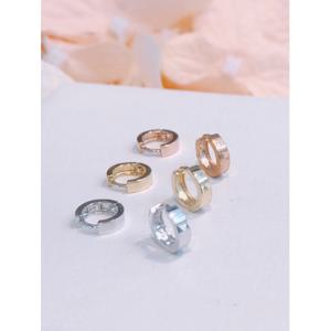 미니골드 14K 와이드 민자링 귀찌 EONM4016