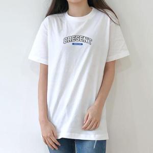 [험블][험블] 기본 화이트 커플 레터링 여자 여름 면 반팔티셔츠