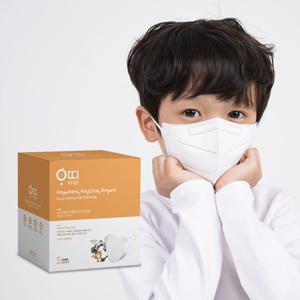 순수아띠 국산 KF80 소형 50입 화이트 / 개별포장 / 어린이 아동