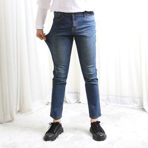 히든밴딩 마약스판 롱기장숏기장 블루 청바지 CUDG9613