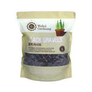 월드가드닝 블랙마사토 3L  세척마사토 분갈이흙 난석