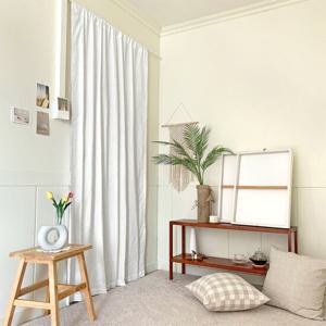 밀크 화이트 도어 가리개 커튼 / 책장가리개 / 패브릭파티션