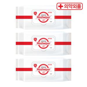 메디와이퍼 손소독티슈 캡형 80매 3팩 의약외품 항균