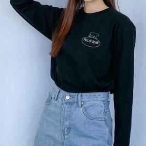 [험블] 북극곰로고티 레이어드 여성면티 긴팔티셔츠