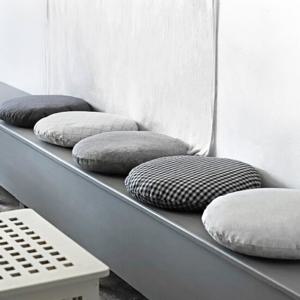 까사베르데 모던 느와르 사무실 카페 원형방석 (솜포함) 5color