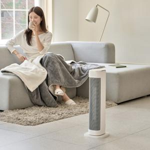 [어썸] 3초발열 좌우회전 타워형 가정용 전기 온풍기 PTC 히터 사무실 난방기