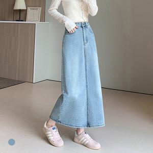 [카라]KARRA 베이직데님에이핏스커트_A5S0078