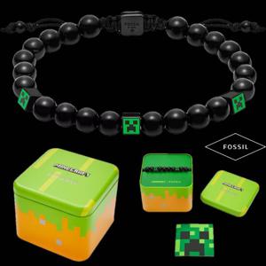 파슬 Fossil JFC04861001 남자 여자 마인크래프트 콜라보 구슬 팔찌