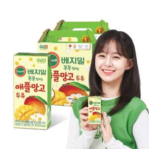 [베지밀]베지밀 과일이 꼭꼭 씹히는 애플망고 두유 190mlx32팩