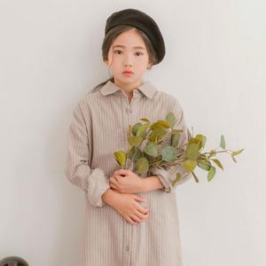 [스타일노리터]엘리 롱 셔츠 원피스_베이지