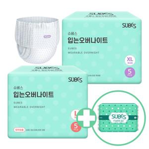 슈베스 입는오버나이트 2팩 외 생리대 중형 대형 슈퍼롱 4팩 / 팬티라이너롱 1팩 증정