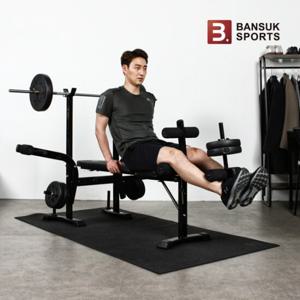 [반석스포츠] 접이만능벤치 PVC바벨30kg 세트/역기봉포함/벤치