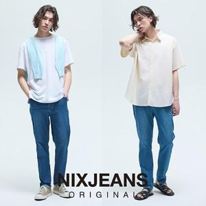 닉스 NIX 25SS 최신상 남성 테이퍼드핏 마 블렌디드 썸머 데님 2종 세트