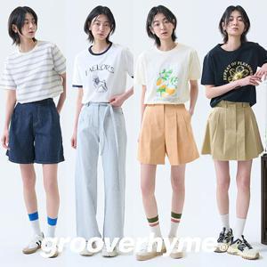 그루브라임 25SS 여성 시그니처 그래픽 코튼100 반팔티셔츠 4종