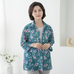 엄마옷 마담4060 인견시스루꽃셔츠 마담옷 -ZBL2504037-