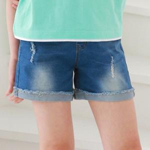 [제이키드 주니어]롤업청반바지 주니어의류 남아 여아 초등학생옷 청바지 면바지 상하복 티셔츠