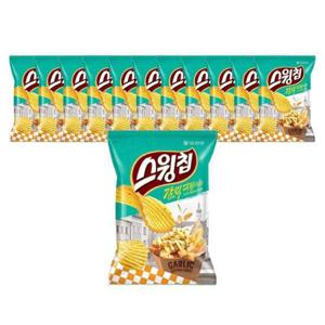 오리온 스윙칩 갈릭 디핑소스맛 60g 12개