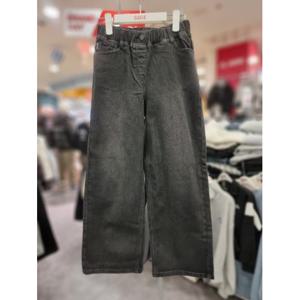 주)소이 세이브존01 겨울 와이드 기모 블랙진 키즈 청바지 24W0259