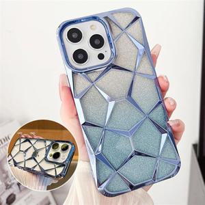 아이폰13 프로 맥스 입체 그라데이션 글리터 투명 젤리 케이스