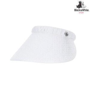 [블랙앤화이트] 여성 스팽글 와이드 썬캡 8715LZSP_WHITE