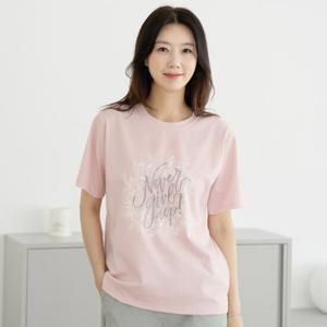 엄마옷 마담4060 면자수반팔티셔츠 여성티셔츠 -ZTE2504055-