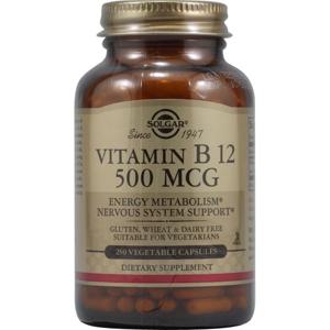 5개X  솔가  비타민  B12  500  mcg  식물성  250캡슐