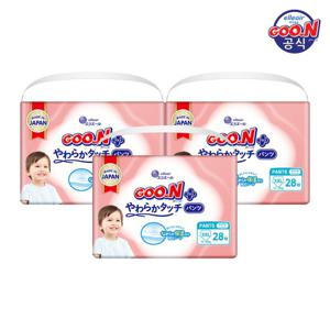 [군 기저귀] 플러스 소프트터치 팬티 점보형(XXL) 28P x 3팩
