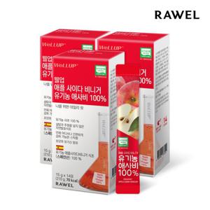 로엘 웰업 유기농 애사비 애플사이다비니거 스틱 100% 사과식초 14포 3박스