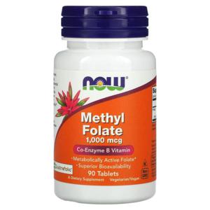 미국직구 나우푸드 활성 엽산 메틸 폴레이트 1000mcg 90정