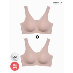 [크로커다일 이너웨어]라이크라 인견쉘론 몰드부착 V넥 감탄브라 2종 CDWBR5N28_2