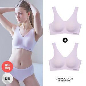 [크로커다일 이너웨어]라이크라 인견쉘론 몰드부착 V넥 감탄브라 2종 CDWBR5N31_2