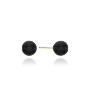 미니골드 14K 오닉스 6.0mm 귀걸이 ENOM4230