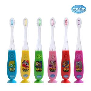 [비브라이트]어린이용 캐릭터 LED 타이머 칫솔(정글친구)-색상선택