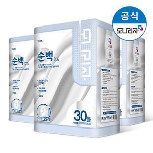 모나리자 순백 데코 엠보싱 화장지 30롤 x 3팩