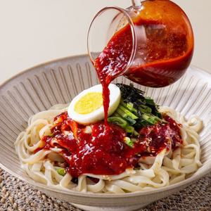 [더싱싱] 쫄깃한 생면 비빔칼국수 5인분(생면 5봉+소스)