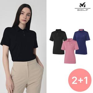 ★텐텐★[밀레골프] 반팔 카라티셔츠 여성 3종세트