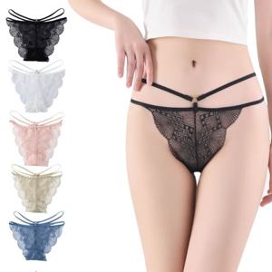 [5매세트] 씨엘스토리 여성 섹시 속옷 스트랩 레이스 티팬티
