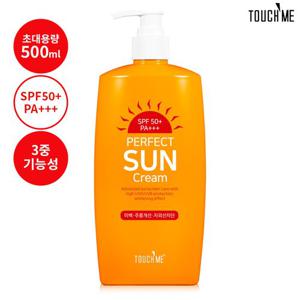 터치미 퍼펙트 자외선 차단 초대용량 선크림 500ml  SPF50+PA++++/ 3중 기능성 골프장 영업장