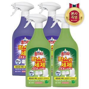 홈스타 락스와세제 욕실청소용 폼 스프레이 500ML x 4개 택1